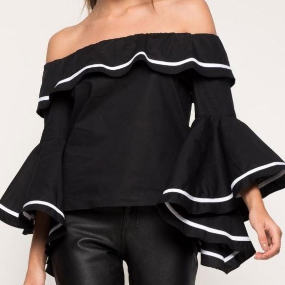 Alpha Omega Tops - Alpha Omega Stunning Black Blouse